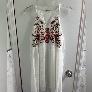 White floral impressions dress